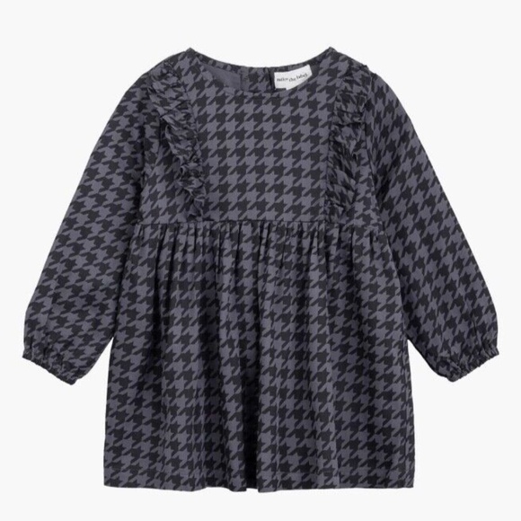 NEW Miles The Label Long Sleeve Houndstooth Woven Toddle Dress: 24M discontinued - Picture 1 of 3